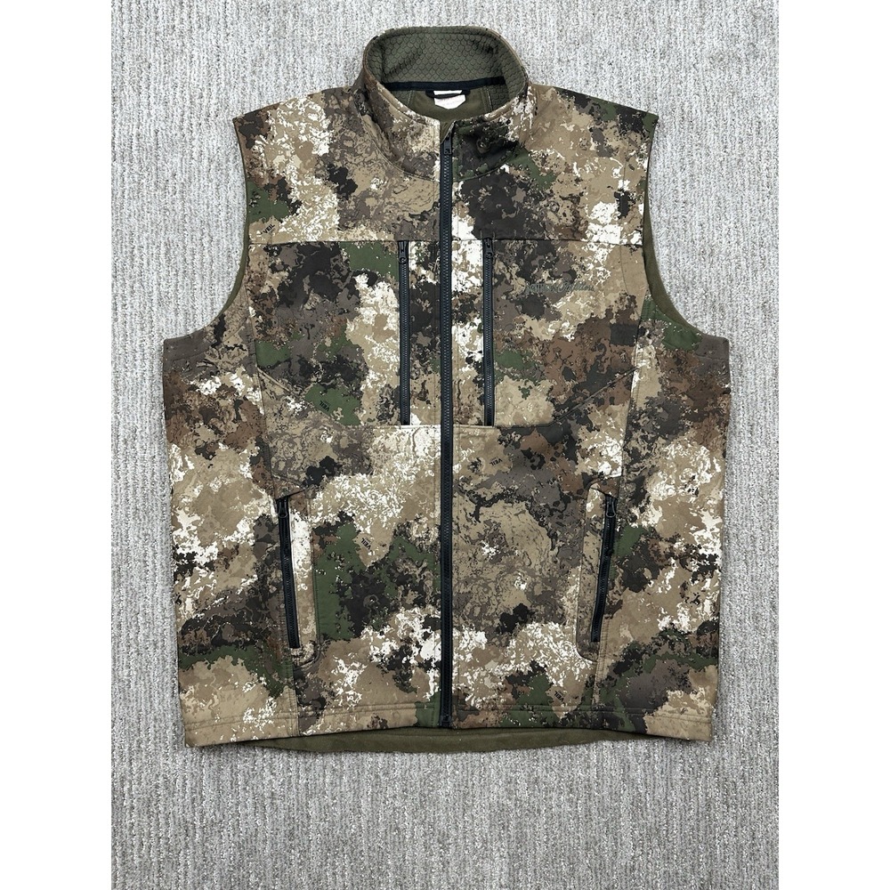 Scheels Outfitters Veil Camo Full Zip Hunting Vest Mens 2XL EUC